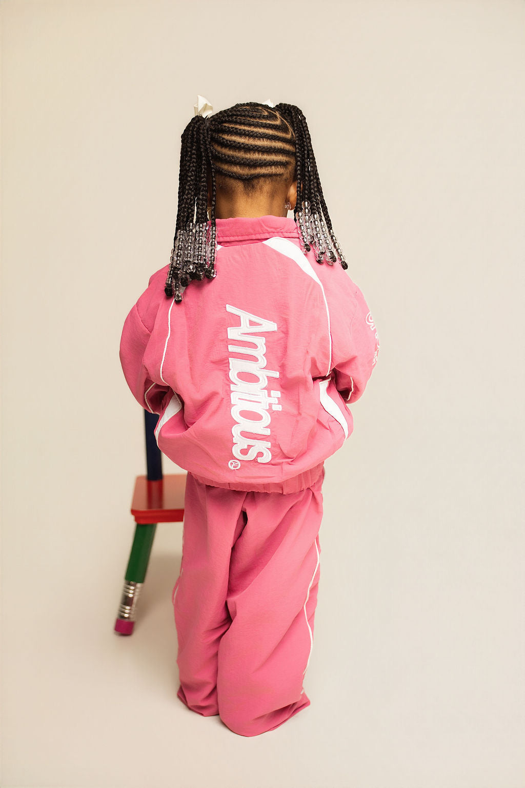 Pink Kids Windbreaker Set