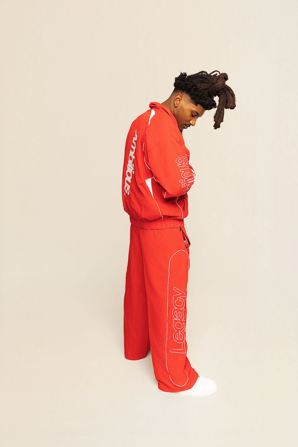Red Windbreaker Set