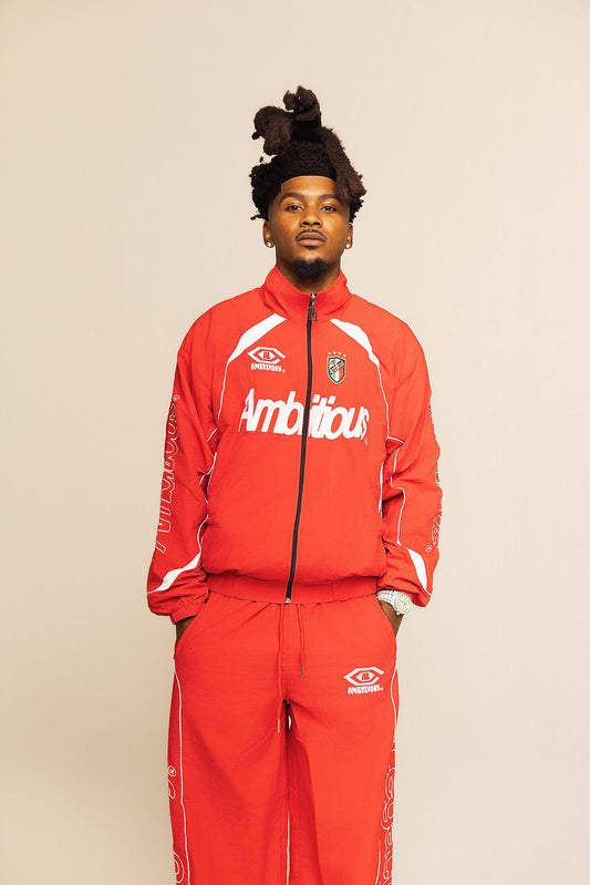 Red Windbreaker Set